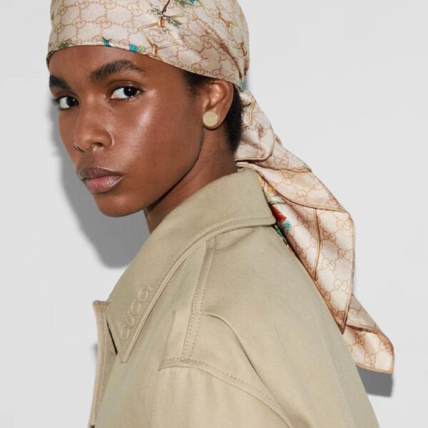 Printed silk twill carré