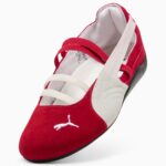 Puma Speedcat Ballet Suede Slip-On Sneakers in Red / Off-White