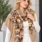Gucci Flora Bloom GG Monogram Luxury Wool-Silk Blend Square Shawl Scarf with Fringed Hem (140cm x 140cm)