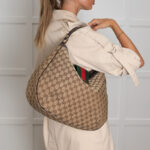 Gucci Vintage Monogram Web Hobo Bag
