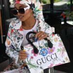 Gucci X Disney Black Flora Silk Scarf