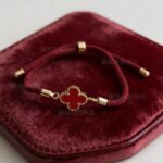 Luxury Woven Cord Bracelet with Clover Charm for Women