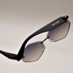 Bvlgari Serpenti Hexagonal Rimless Beveled Geometric Sunglasses with Gradient Lenses – Mirror Original Quality